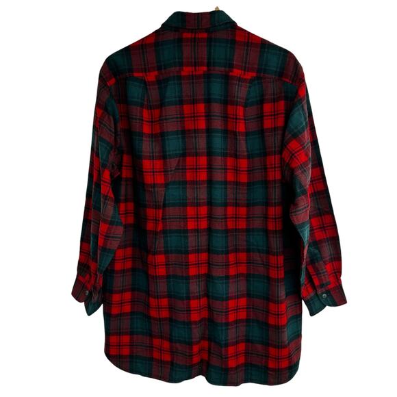 Vintage Pendleton Wool Shirt Size 17  Long Sleeve Button Up Plaid Board FLAW - Picture 2 of 15